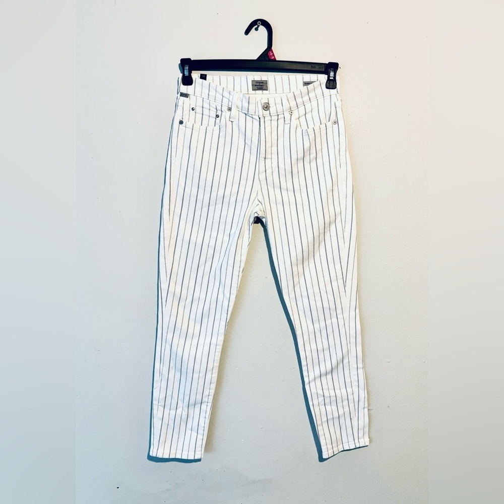 Citizens Of Humanity Women’s‎ 28 Stripped Rocket Crop High Rise Skinny Jeans EUC